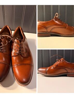 Florsheim Brown Leather Cap-Toe Oxford Lace-Up Shoes